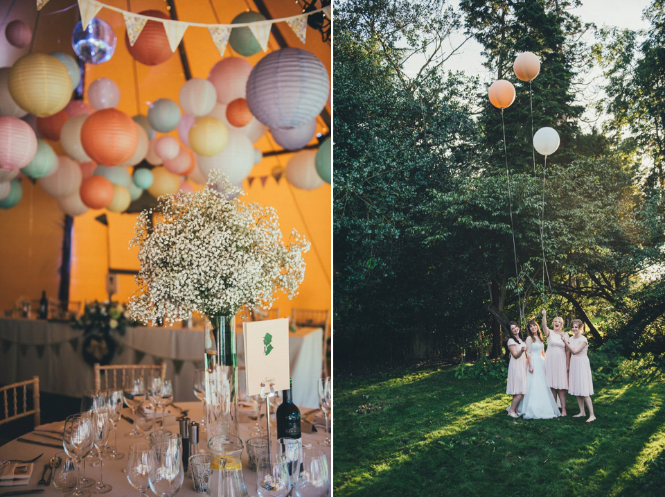 Hannah wore a Caroline Castigliano gown for her wedding to Matt. Photography by Nicola Thompson, film by Magic Hour Films