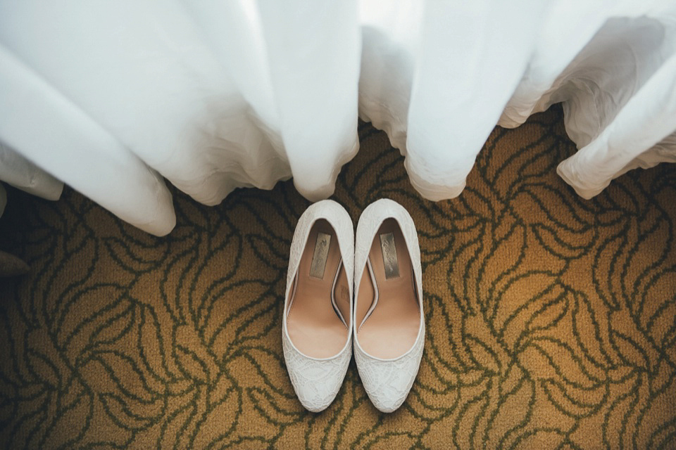 Hannah wore a Caroline Castigliano gown for her wedding to Matt. Photography by Nicola Thompson, film by Magic Hour Films