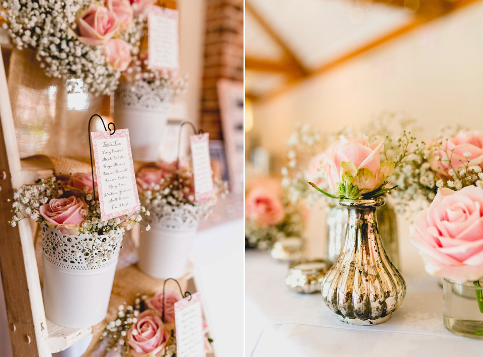 Rebecca wore a gown by Charlotte Balbier for her romantic and quintessentially English country wedding. Photography by Lisa Carpenter.