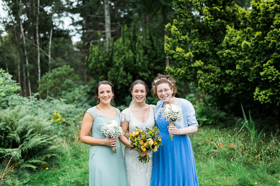 Holly wore an Eliza Jane Howell gown for her colourful, outdoor wedding in Scotland. Images by Solen Photography.
