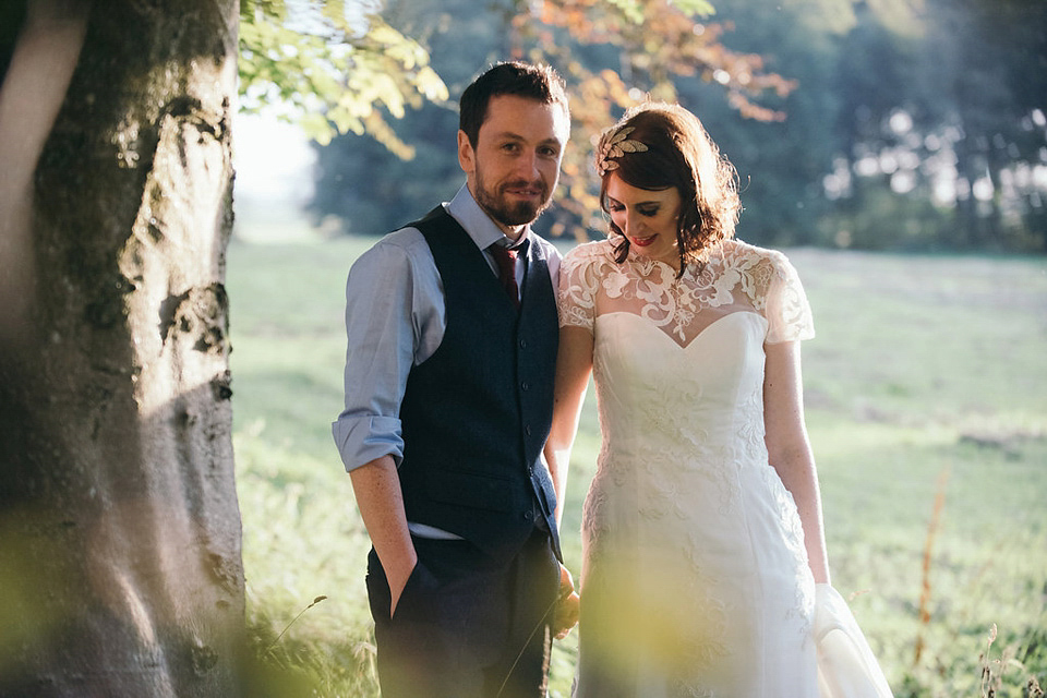 Atmospheric Highland wedding with chic vintage car and bride wearing black  | Tie the Knot Scotland