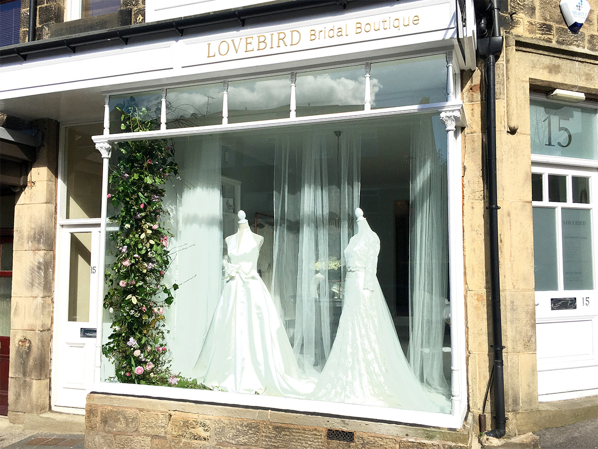 Lovebird Bridal Boutique is based in Ilkley, Yorkshire. We highly recommend a visit.