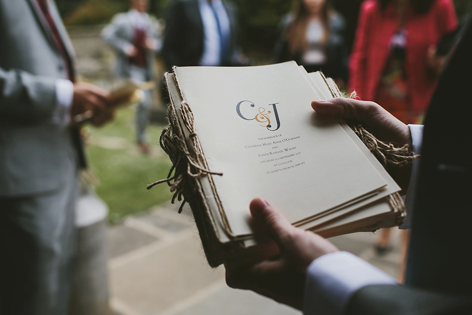 Sunflowers and rustic, Autumn shades for a handmade wedding in the Cotswolds. Photography by McKinley Rodgers.