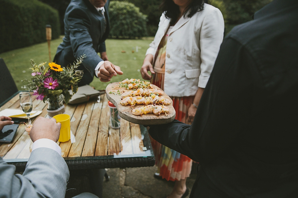 Sunflowers and rustic, Autumn shades for a handmade wedding in the Cotswolds. Photography by McKinley Rodgers.