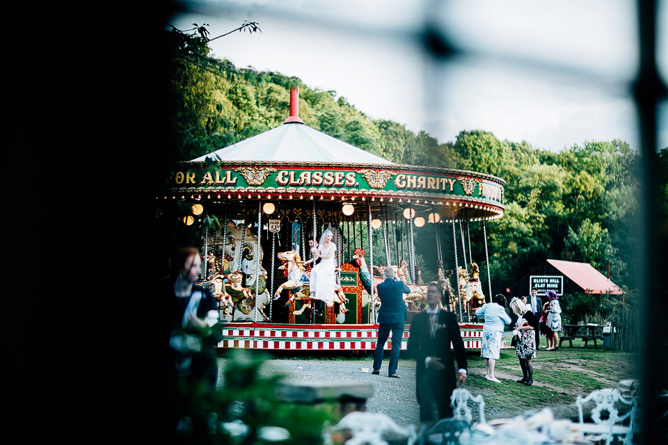 A fairground wedding and a 1920's inspired beaded gown // Images by Fairclough Photography.