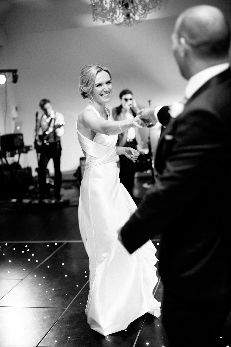 Bride Nicky wore an Amnada Wakeley gown for her pastel coloured, Spring time wedding at Botleys Mansion. Photography by Helen Cawte.