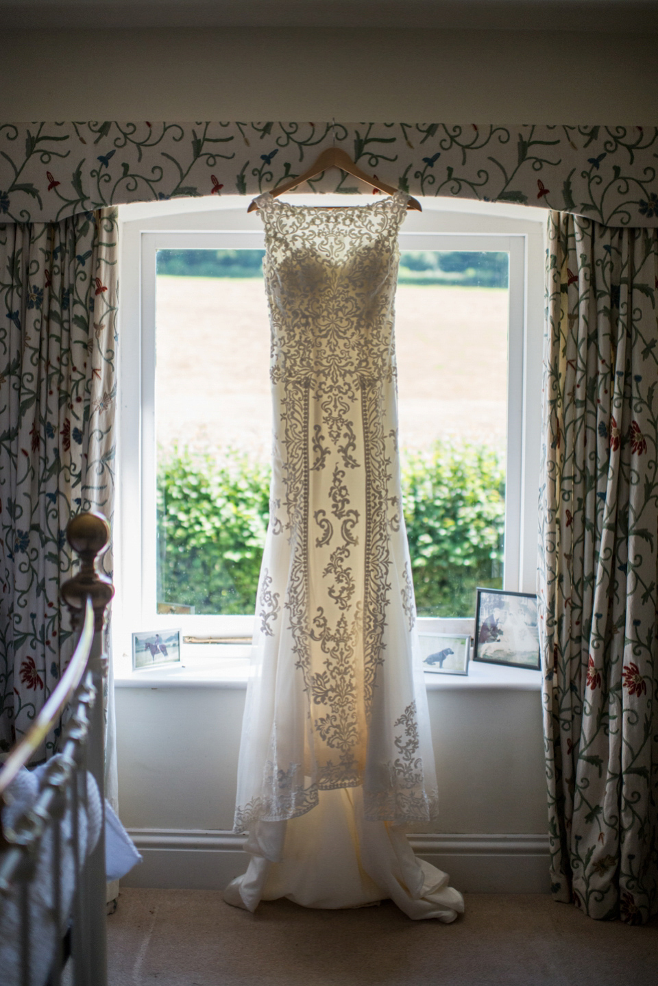 Bride Lou Lou wears a Mori Lee gown for her Sherborne Abbey wedding and garden party reception. Photography by Louise Adby.