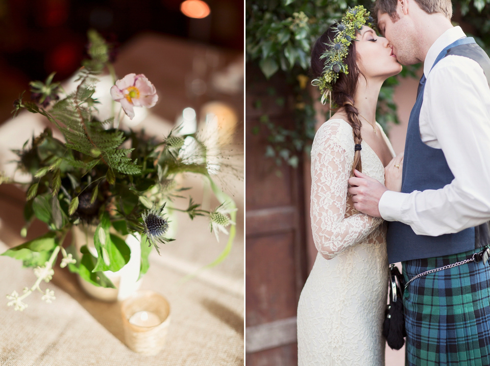 Juliana of Good Juju Ink wears a Marchesa gown for her super tasteful and elegant fairy tale Celtic and Jewish fusion wedding at Ashford Castle. Photography by Craig & Eva Sanders.