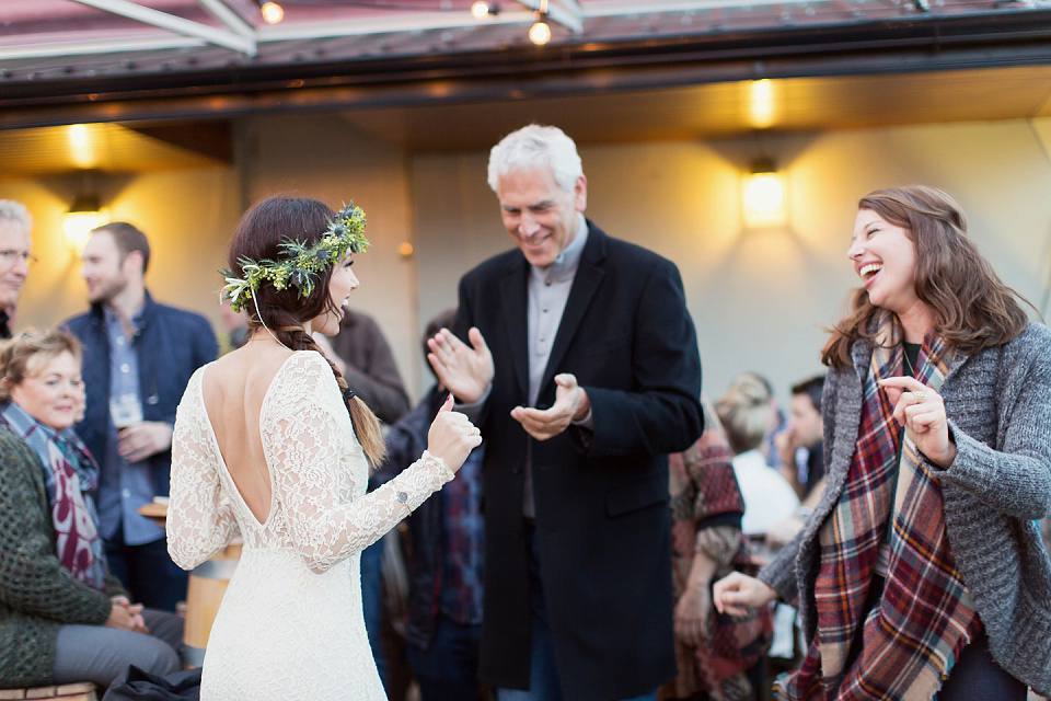 Juliana of Good Juju Ink wears a Marchesa gown for her super tasteful and elegant fairy tale Celtic and Jewish fusion wedding at Ashford Castle. Photography by Craig & Eva Sanders.