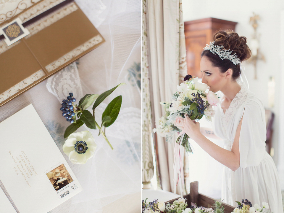 Juliana of Good Juju Ink wears a Marchesa gown for her super tasteful and elegant fairy tale Celtic and Jewish fusion wedding at Ashford Castle. Photography by Craig & Eva Sanders.