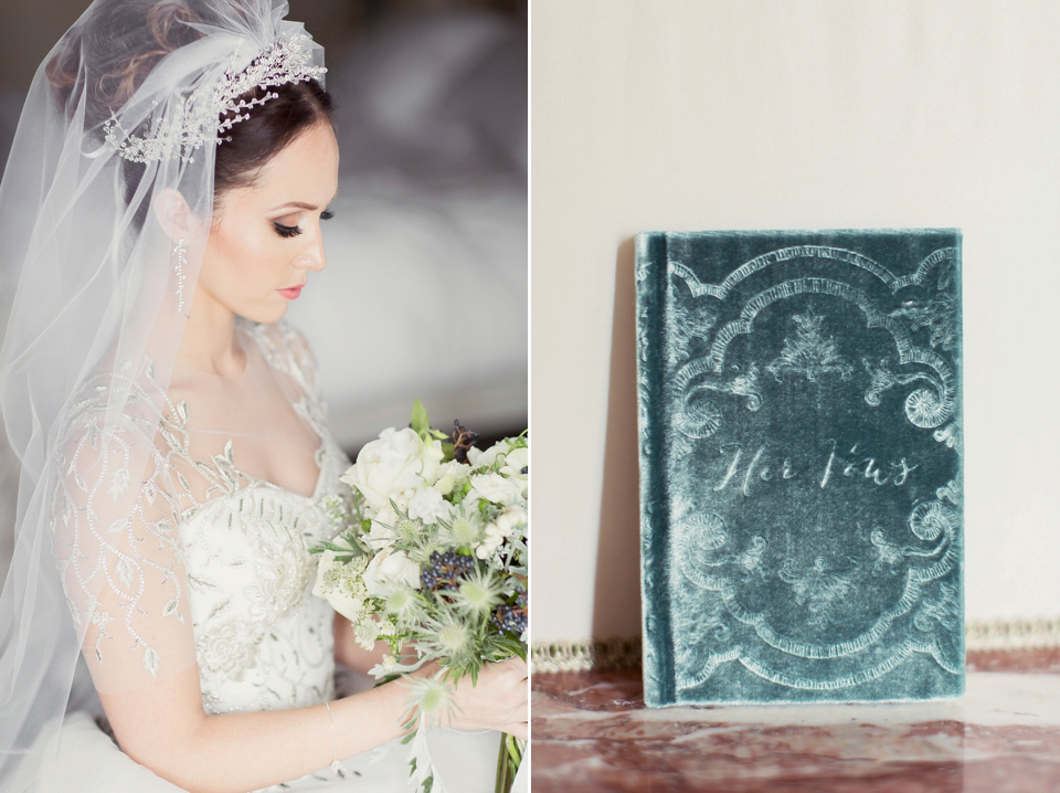 Juliana of Good Juju Ink wears a Marchesa gown for her super tasteful and elegant fairy tale Celtic and Jewish fusion wedding at Ashford Castle. Photography by Craig & Eva Sanders.