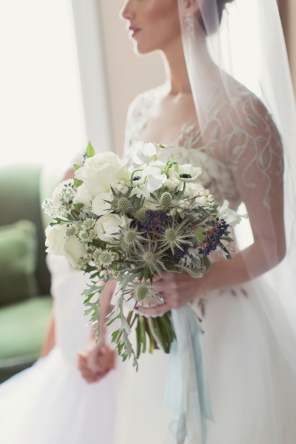 Juliana of Good Juju Ink wears a Marchesa gown for her super tasteful and elegant fairy tale Celtic and Jewish fusion wedding at Ashford Castle. Photography by Craig & Eva Sanders.