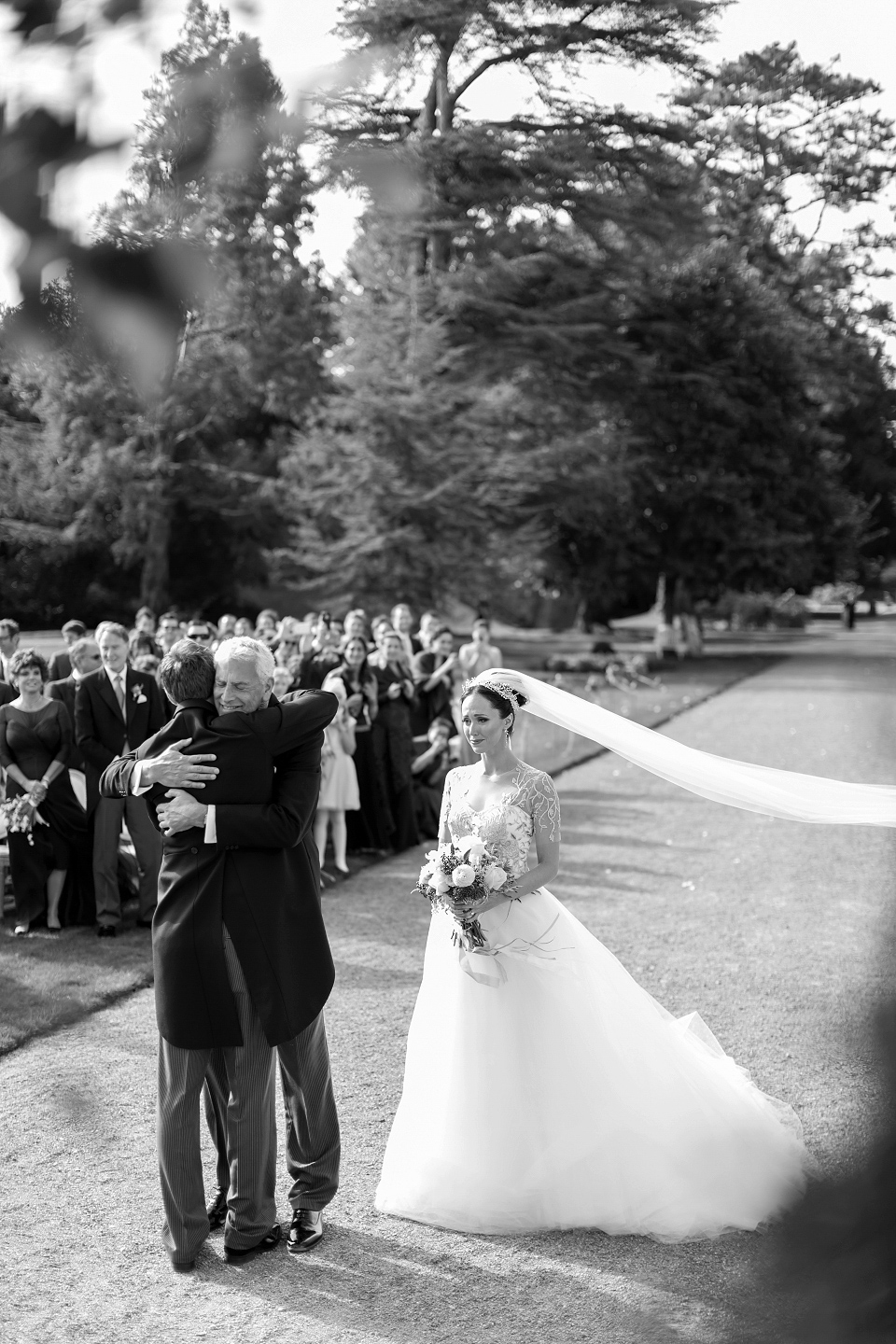 Juliana of Good Juju Ink wears a Marchesa gown for her super tasteful and elegant fairy tale Celtic and Jewish fusion wedding at Ashford Castle. Photography by Craig & Eva Sanders.