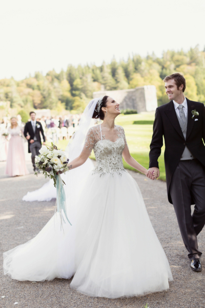 A Marchesa Gown for a Fairy Tale Celtic and Jewish Fusion Wedding in an Irish Castle