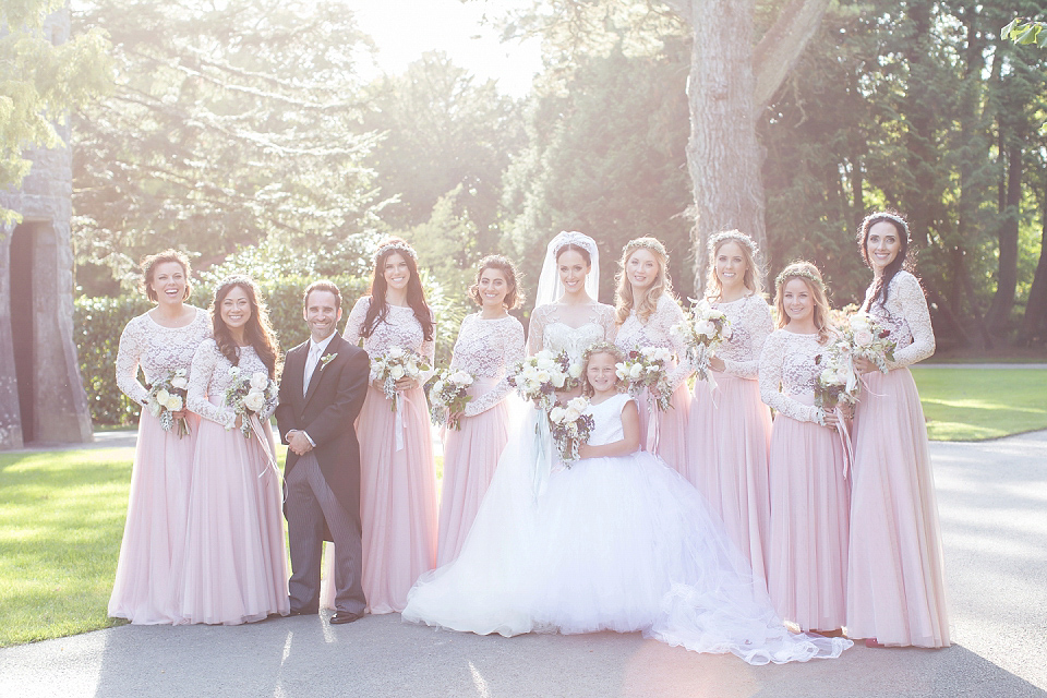 Juliana of Good Juju Ink wears a Marchesa gown for her super tasteful and elegant fairy tale Celtic and Jewish fusion wedding at Ashford Castle. Photography by Craig & Eva Sanders.