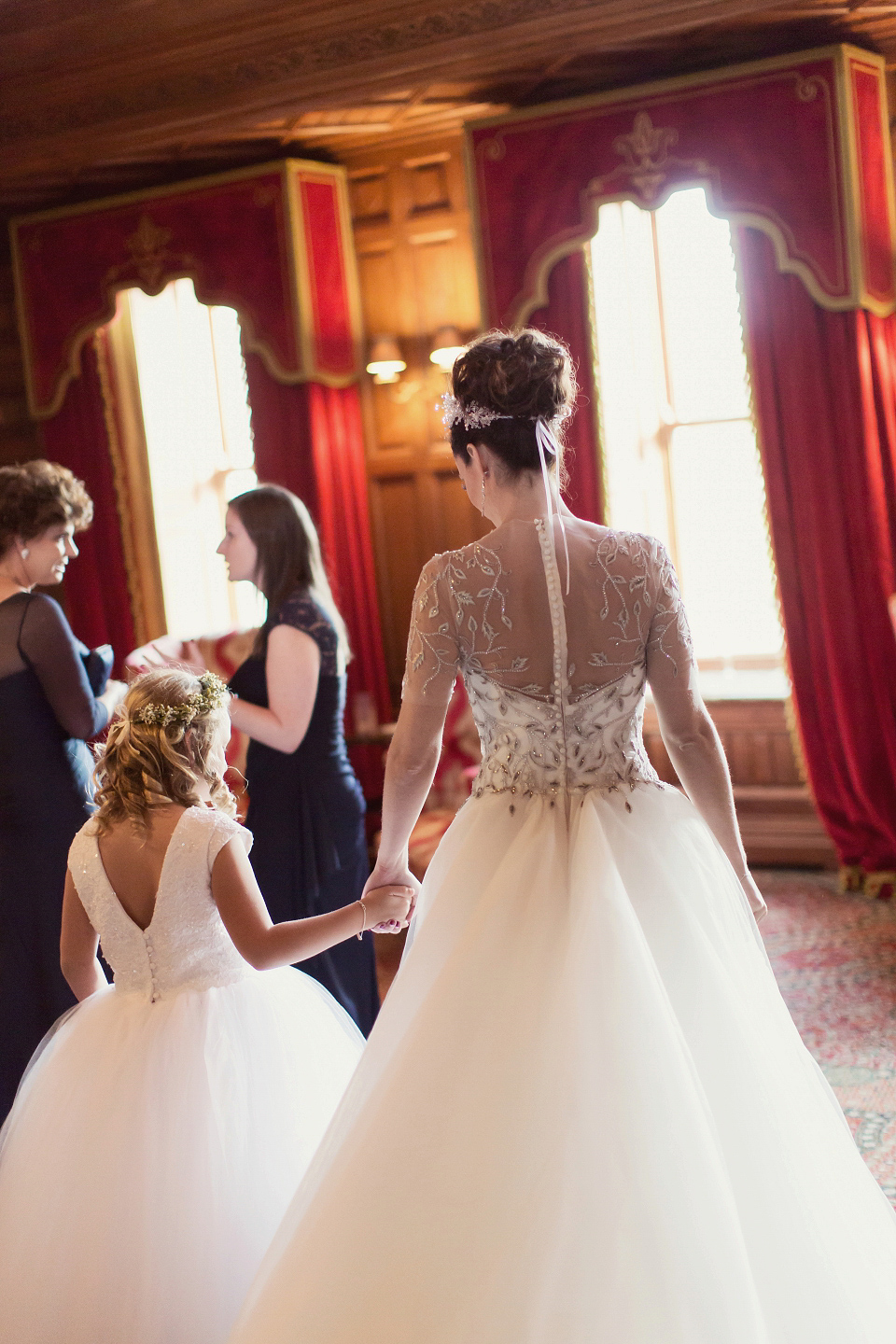 Juliana of Good Juju Ink wears a Marchesa gown for her super tasteful and elegant fairy tale Celtic and Jewish fusion wedding at Ashford Castle. Photography by Craig & Eva Sanders.