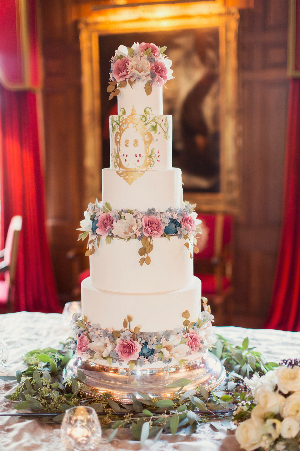 Juliana of Good Juju Ink wears a Marchesa gown for her super tasteful and elegant fairy tale Celtic and Jewish fusion wedding at Ashford Castle. Photography by Craig & Eva Sanders.