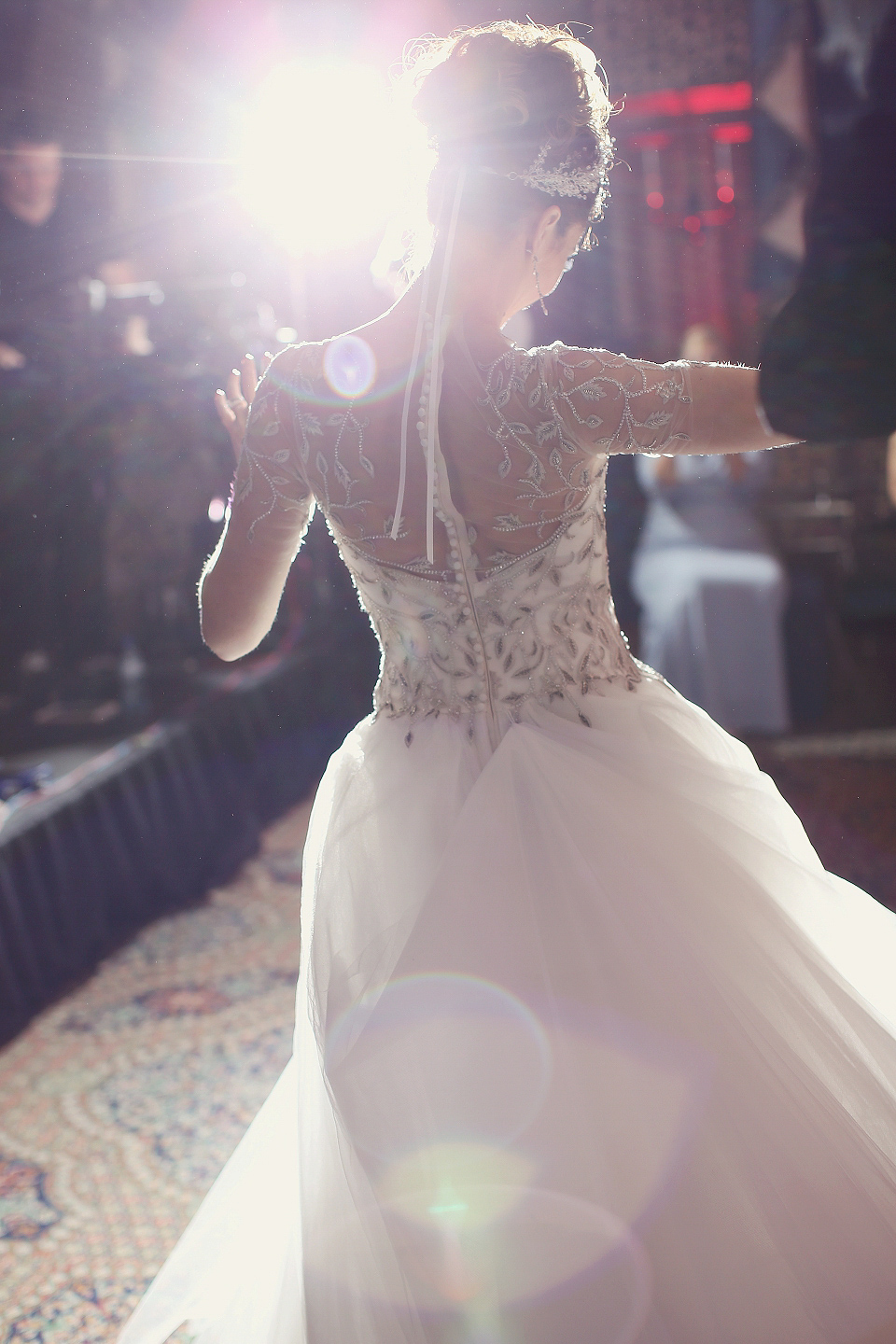 Juliana of Good Juju Ink wears a Marchesa gown for her super tasteful and elegant fairy tale Celtic and Jewish fusion wedding at Ashford Castle. Photography by Craig & Eva Sanders.