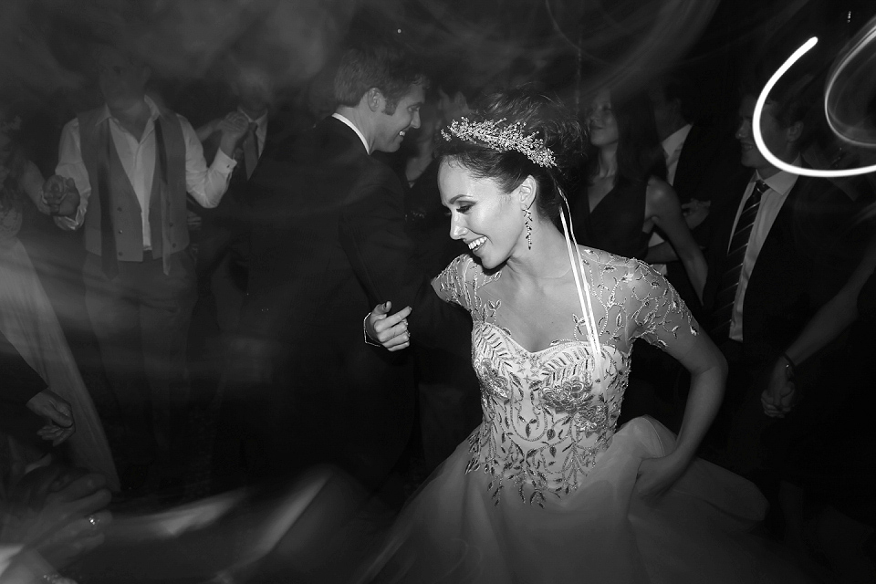 Juliana of Good Juju Ink wears a Marchesa gown for her super tasteful and elegant fairy tale Celtic and Jewish fusion wedding at Ashford Castle. Photography by Craig & Eva Sanders.