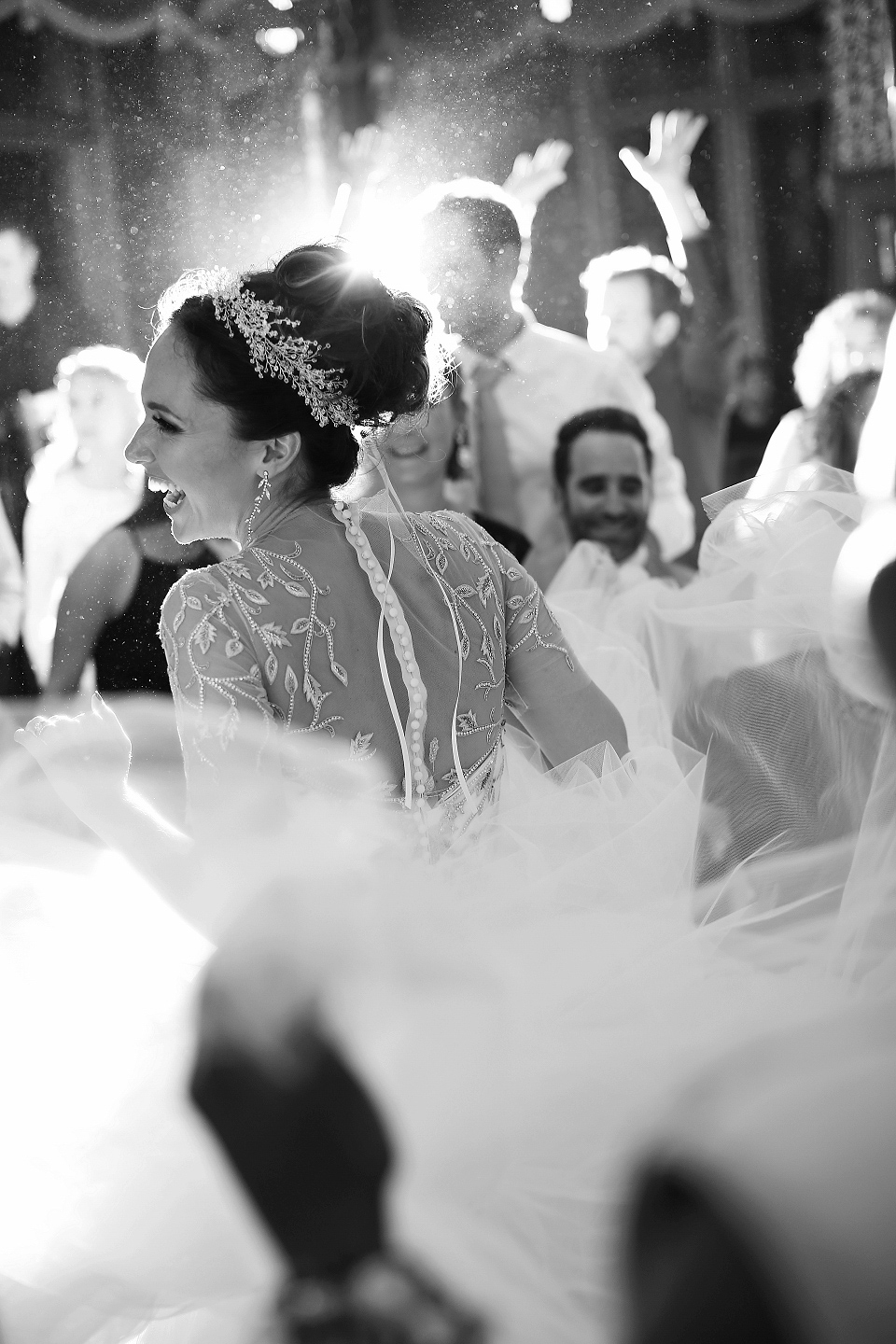 Juliana of Good Juju Ink wears a Marchesa gown for her super tasteful and elegant fairy tale Celtic and Jewish fusion wedding at Ashford Castle. Photography by Craig & Eva Sanders.