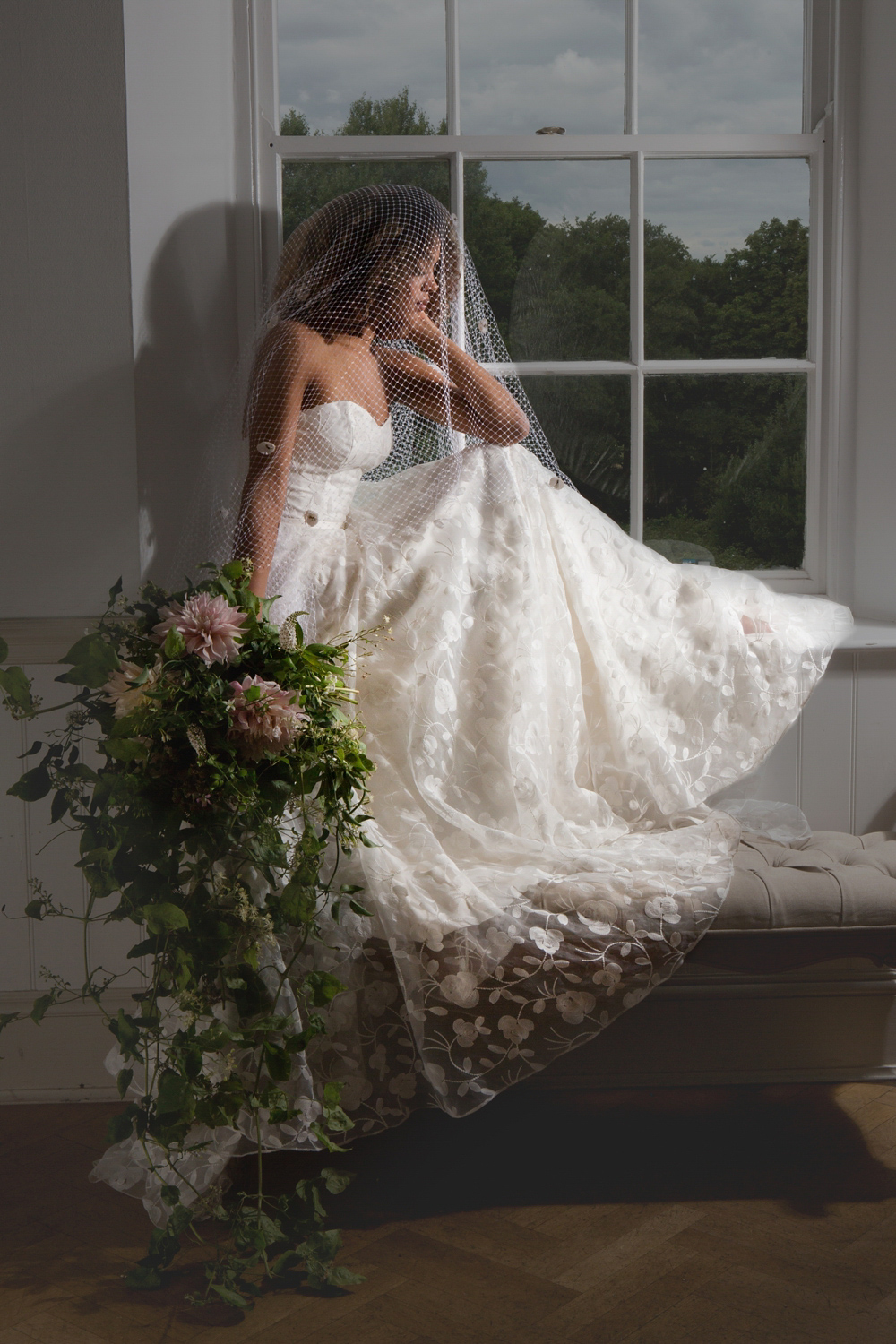 Exquisite, elegant wedding veils by Halfpenny London. Exquisite, elegant wedding veils by Halfpenny London.