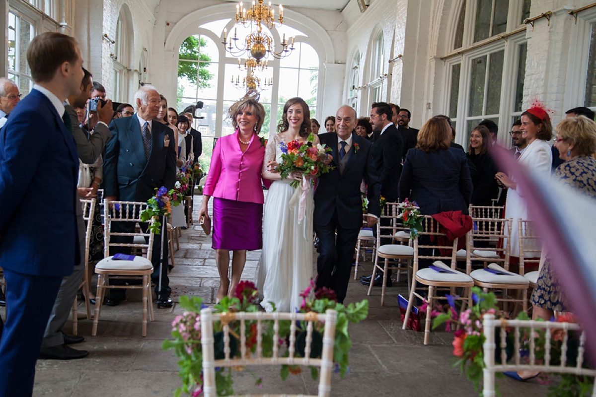 Catherine Deane and Lorie X bridal separates for a bright and colourful September wedding. Photography by Christina Cuevas.