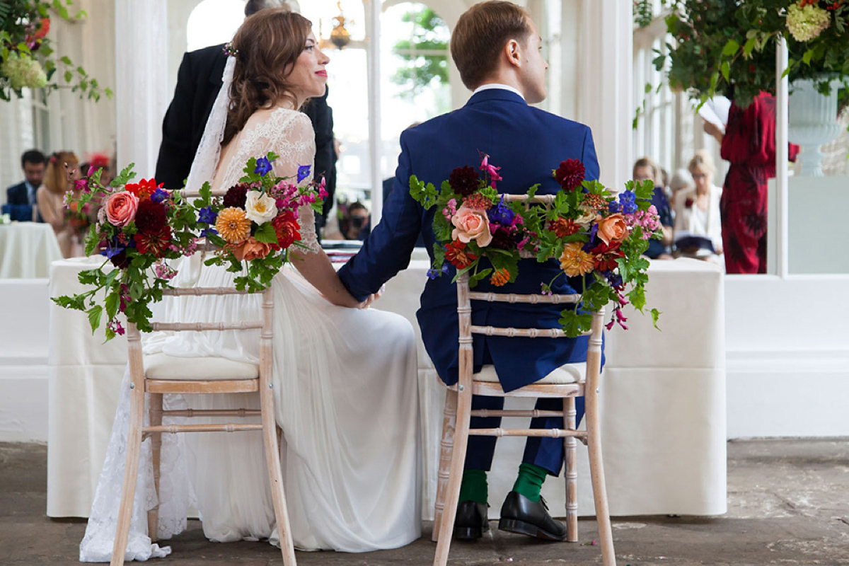 Catherine Deane and Lorie X bridal separates for a bright and colourful September wedding. Photography by Christina Cuevas.