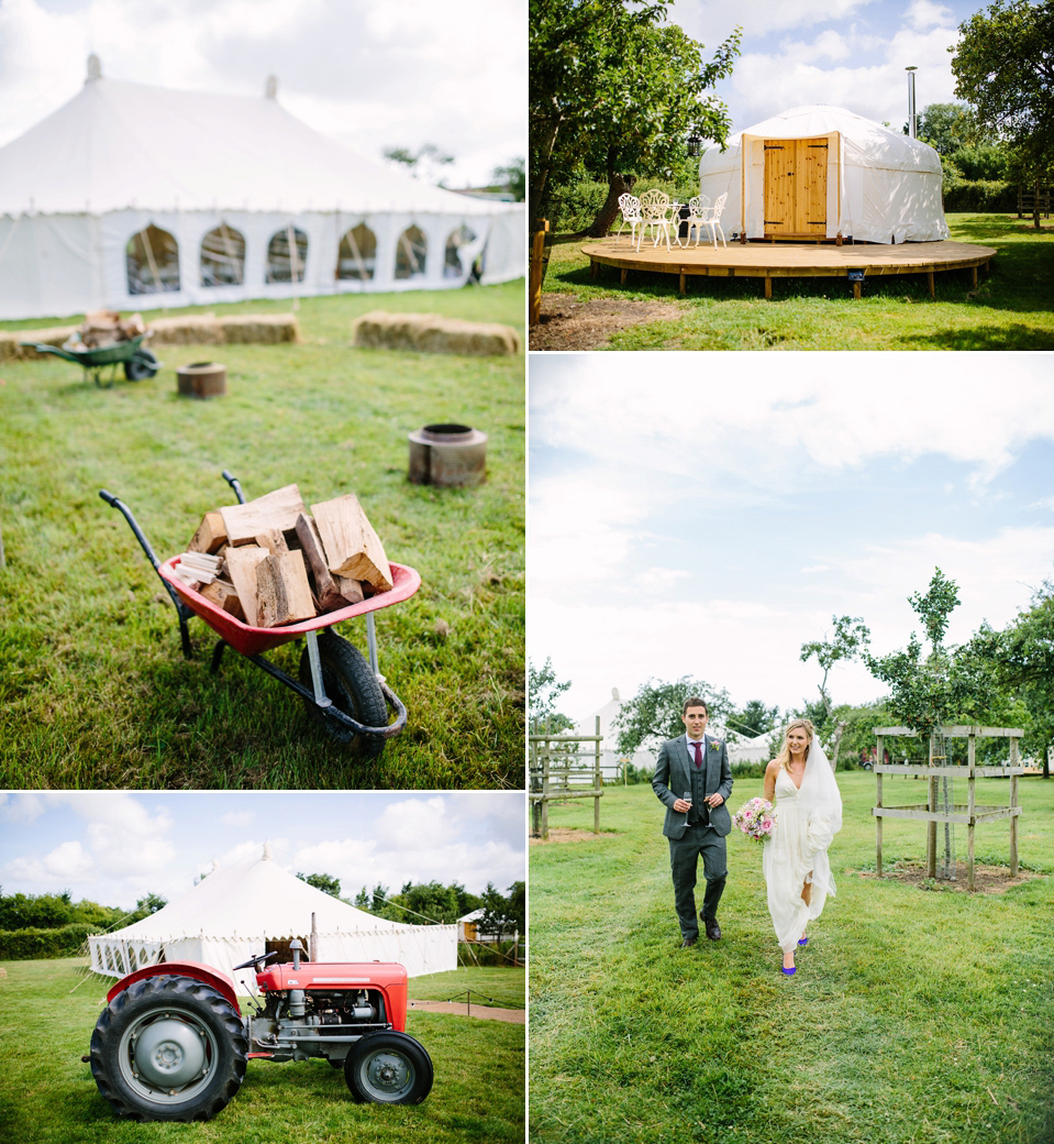 Laurie wore a Belle and Bunty gown for her relaxed and rustic wedding on the family farm. Photography by Hayley Savage.