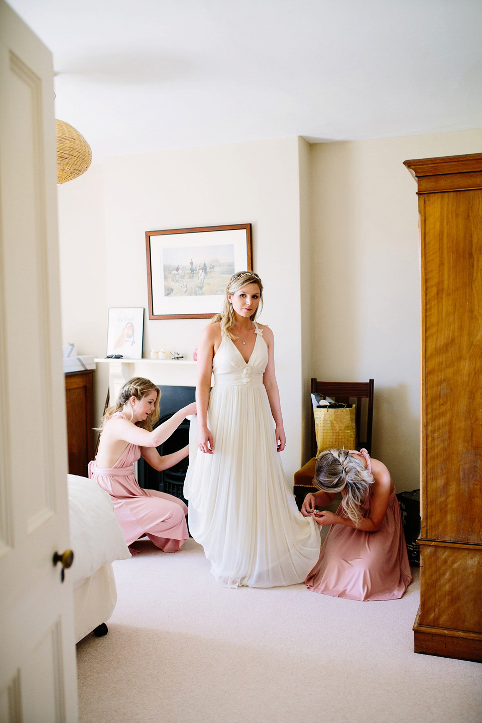 Laurie wore a Belle and Bunty gown for her relaxed and rustic wedding on the family farm. Photography by Hayley Savage.