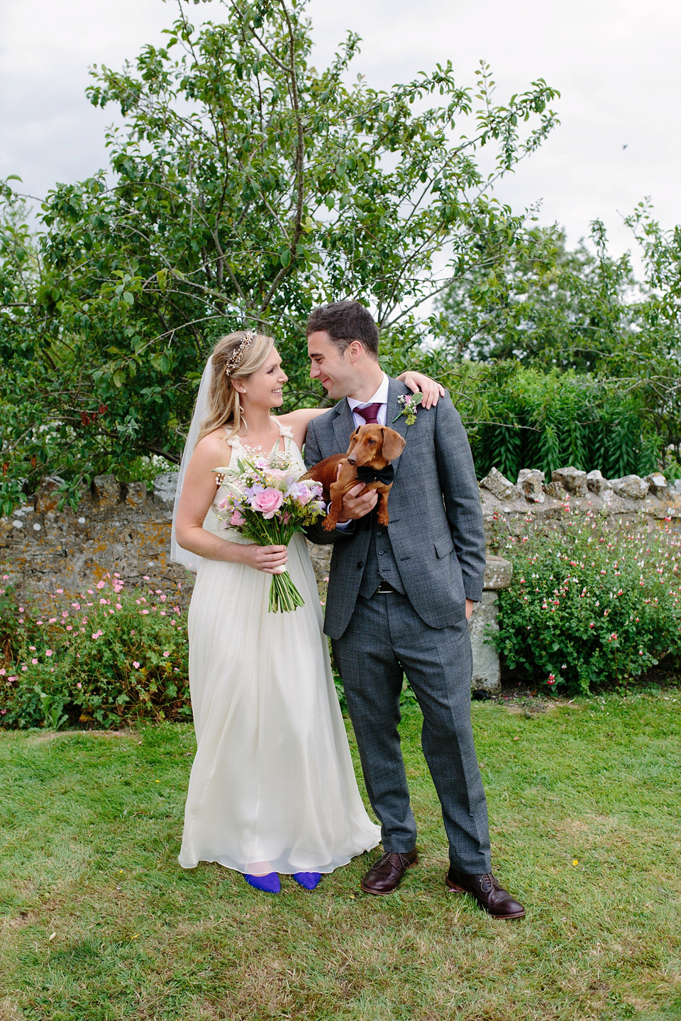 Laurie wore a Belle and Bunty gown for her relaxed and rustic wedding on the family farm. Photography by Hayley Savage.