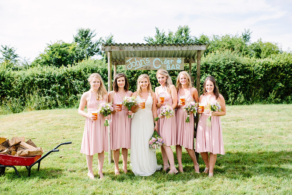 Laurie wore a Belle and Bunty gown for her relaxed and rustic wedding on the family farm. Photography by Hayley Savage.