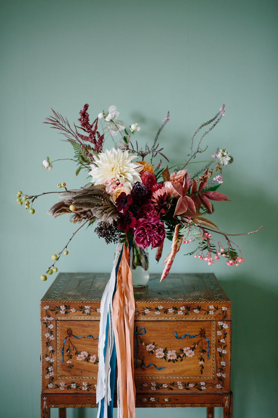 A Humanist woodland wedding for an ethereal, flame haired 1940's inspired bride. Photography by Caro Weiss, film by Sugar8.