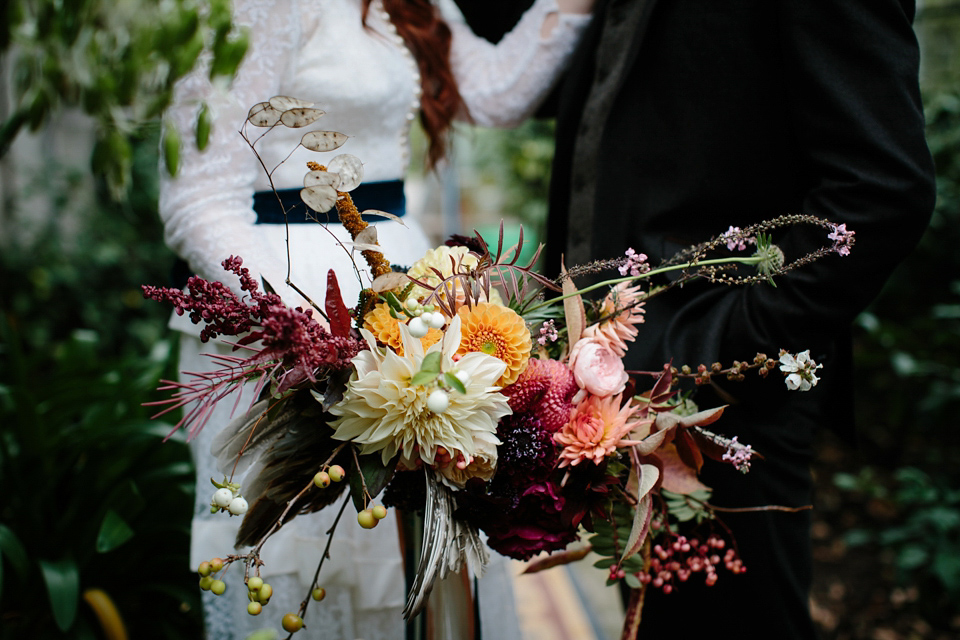 A Humanist woodland wedding for an ethereal, flame haired 1940's inspired bride. Photography by Caro Weiss, film by Sugar8.