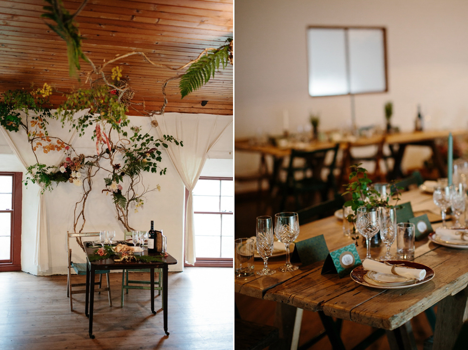 A Humanist woodland wedding for an ethereal, flame haired 1940's inspired bride. Photography by Caro Weiss, film by Sugar8.