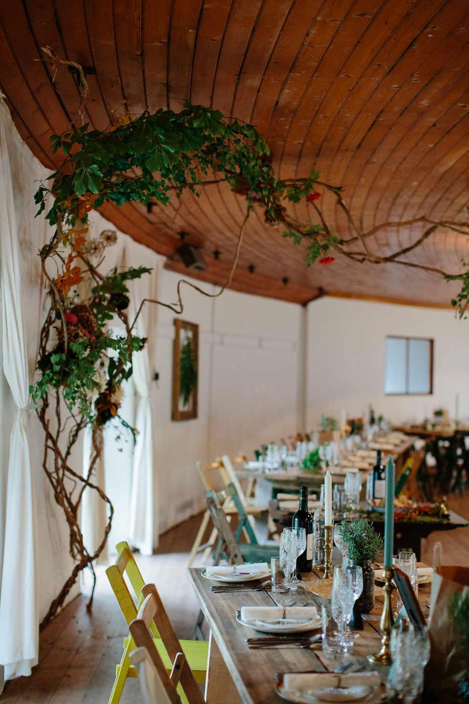 A Humanist woodland wedding for an ethereal, flame haired 1940's inspired bride. Photography by Caro Weiss, film by Sugar8.