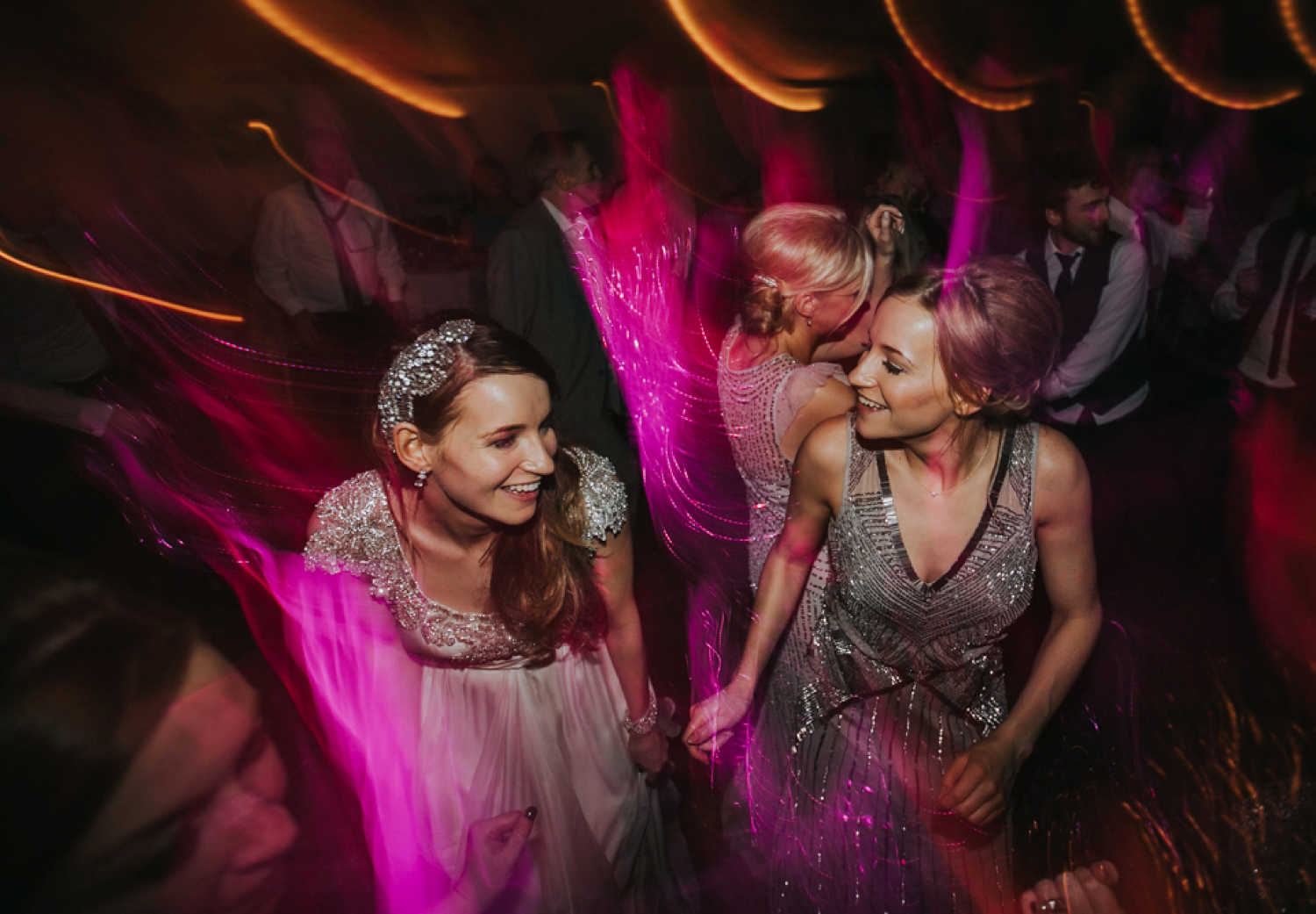 Alicia wore an Anna Campbell gown for her 1920's inspired rustic winter wedding. Photography by DSB Creative.