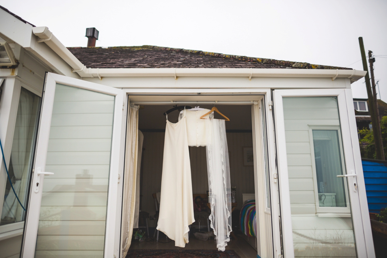 Bride Kate wore a Laure de Sagazan skirt and Elise Hameau top, both from The Mews Bridal of Notting Hill for her wedding in Filey North Yorkshire. Images by Photography34.