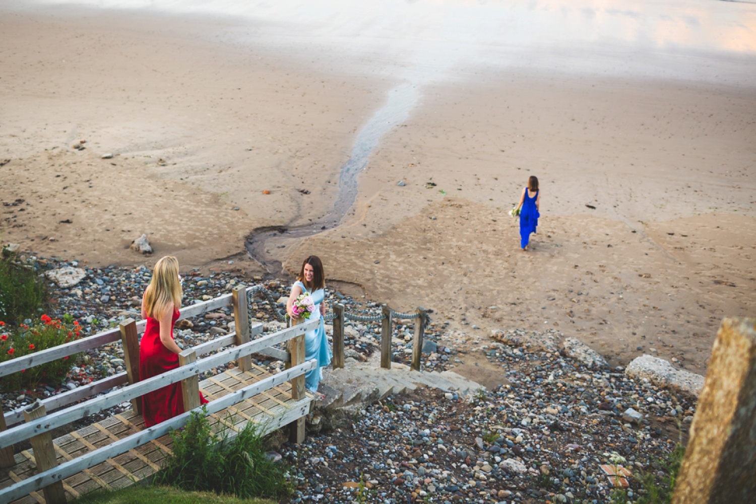 Bride Kate wore a Laure de Sagazan skirt and Elise Hameau top, both from The Mews Bridal of Notting Hill for her wedding in Filey North Yorkshire. Images by Photography34.