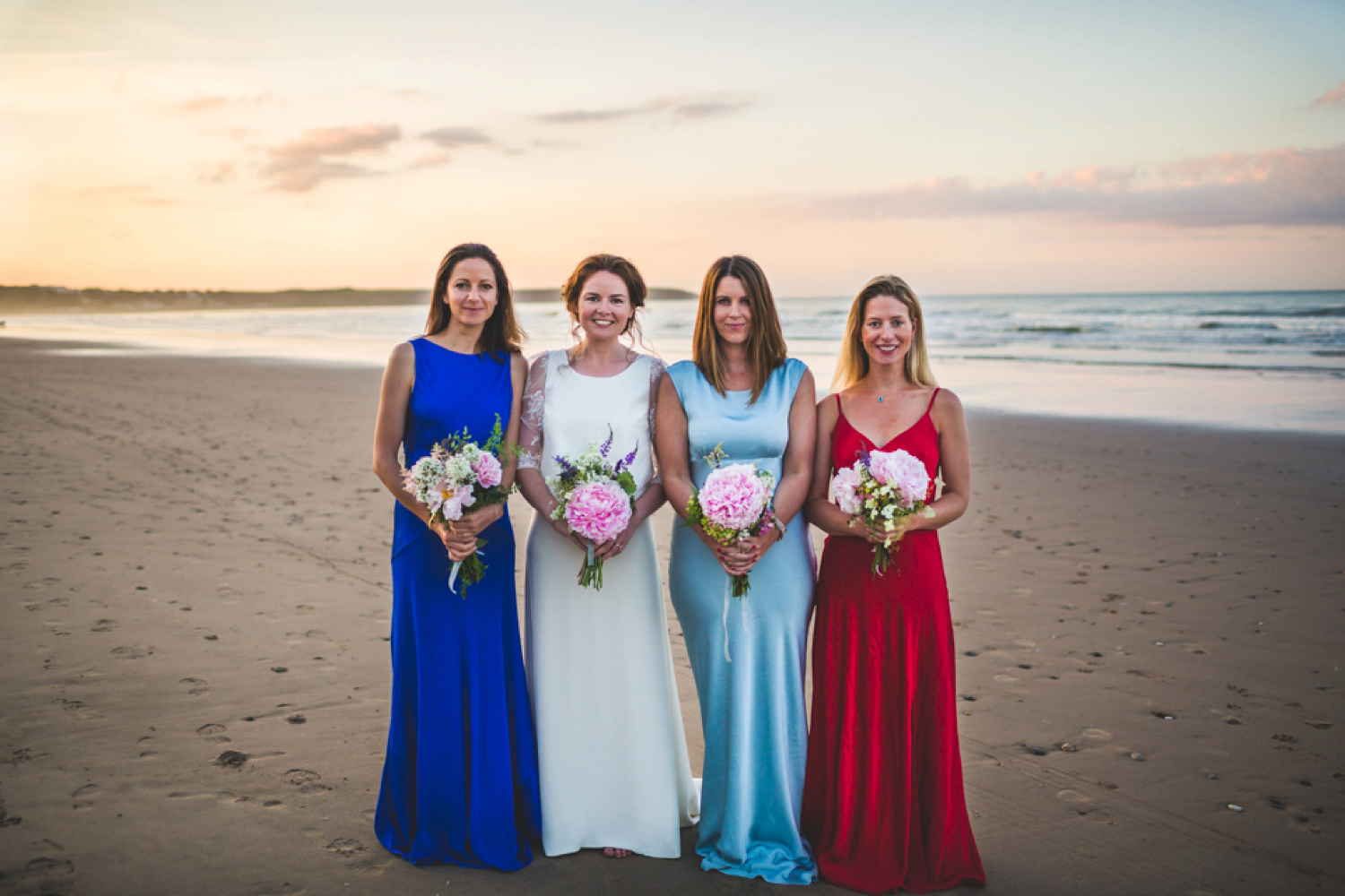 Bride Kate wore a Laure de Sagazan skirt and Elise Hameau top, both from The Mews Bridal of Notting Hill for her wedding in Filey North Yorkshire. Images by Photography34.