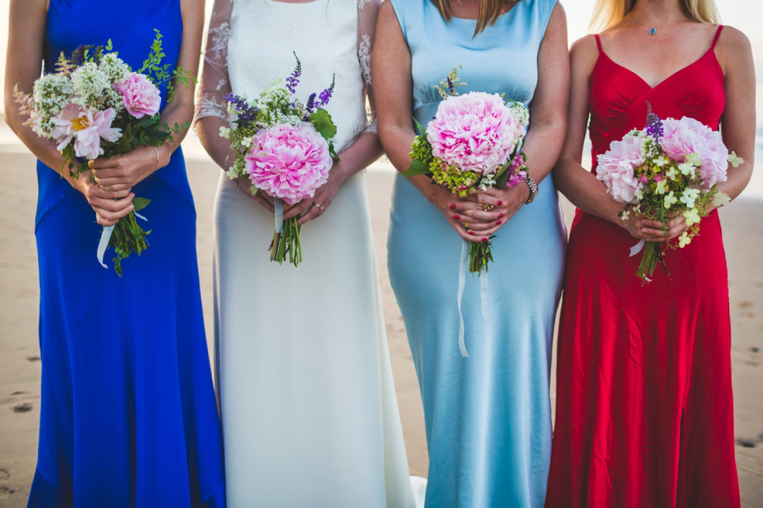 Bride Kate wore a Laure de Sagazan skirt and Elise Hameau top, both from The Mews Bridal of Notting Hill for her wedding in Filey North Yorkshire. Images by Photography34.