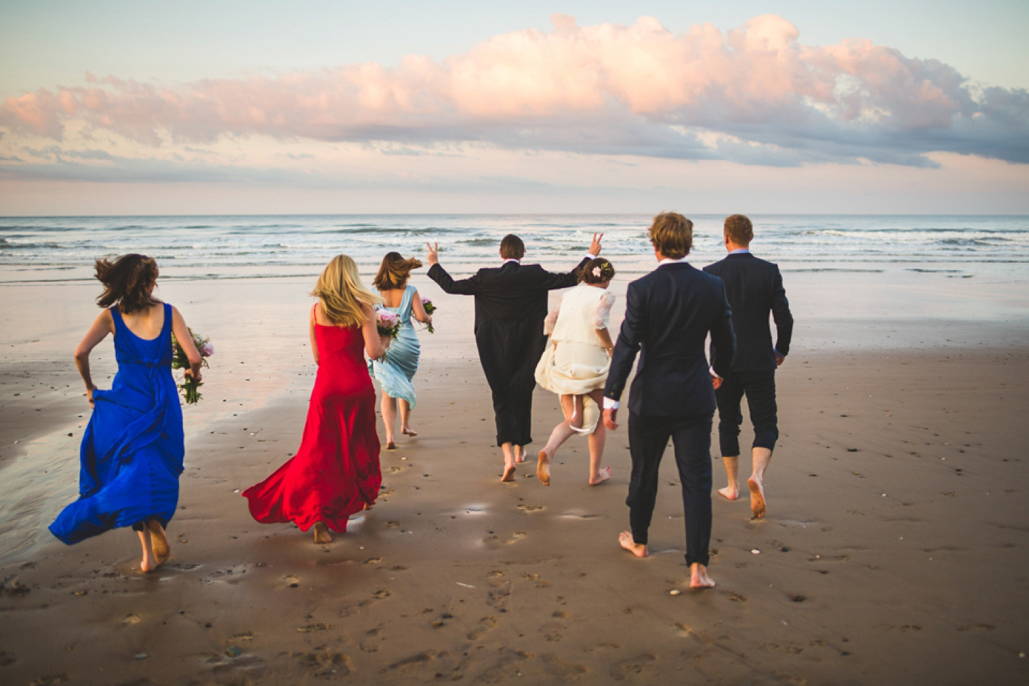 Bride Kate wore a Laure de Sagazan skirt and Elise Hameau top, both from The Mews Bridal of Notting Hill for her wedding in Filey North Yorkshire. Images by Photography34.