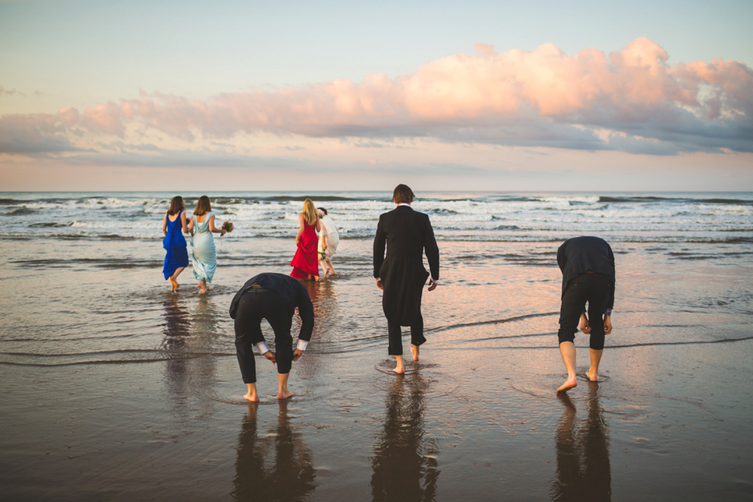 Bride Kate wore a Laure de Sagazan skirt and Elise Hameau top, both from The Mews Bridal of Notting Hill for her wedding in Filey North Yorkshire. Images by Photography34.