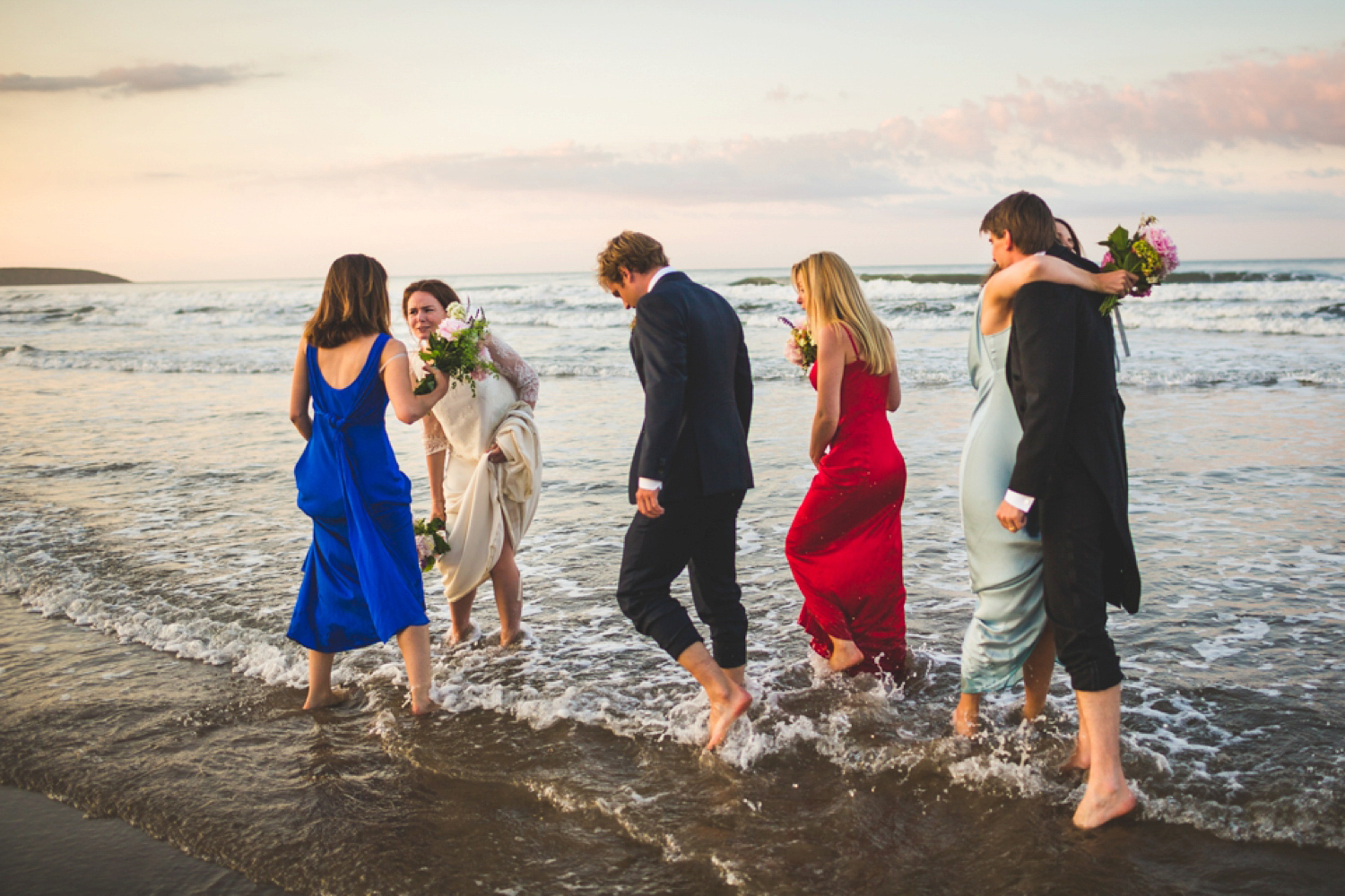 Bride Kate wore a Laure de Sagazan skirt and Elise Hameau top, both from The Mews Bridal of Notting Hill for her wedding in Filey North Yorkshire. Images by Photography34.