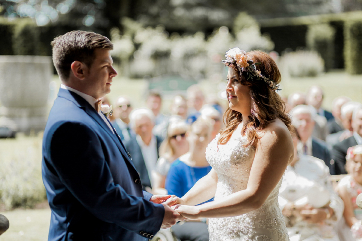 Maggie Sottero for a flower filled country garden wedding. Photography by Naomi Kenton.