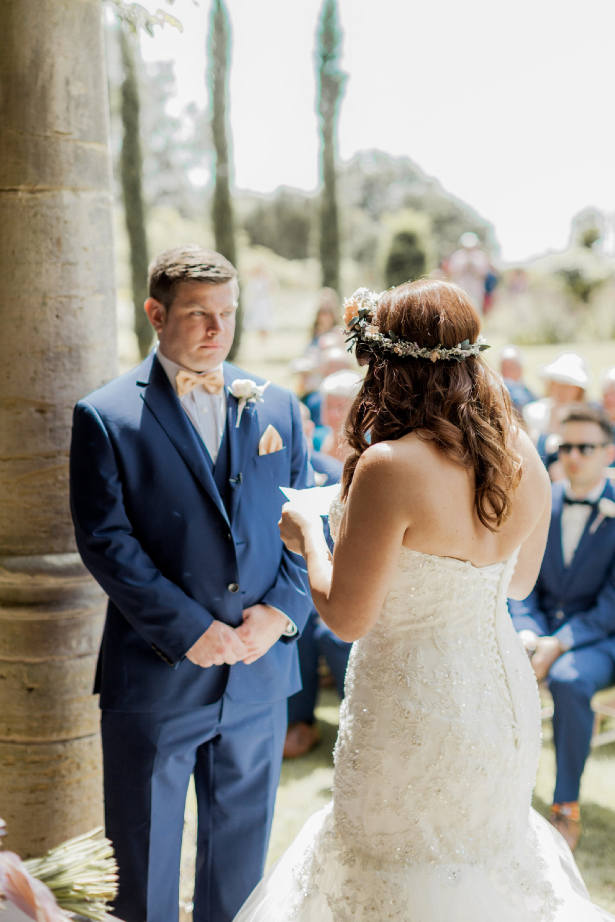 Maggie Sottero for a flower filled country garden wedding. Photography by Naomi Kenton.