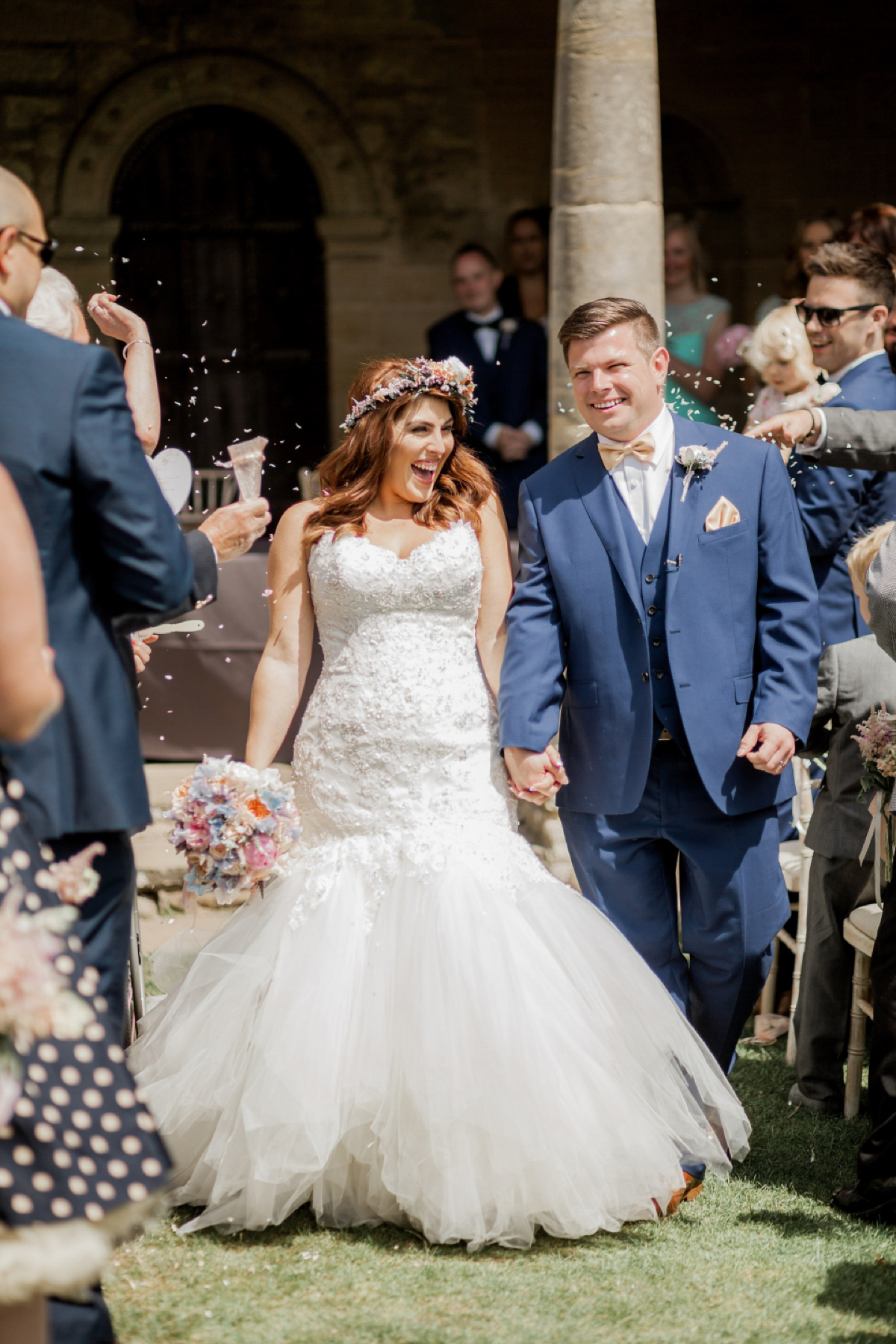 Maggie Sottero for a flower filled country garden wedding. Photography by Naomi Kenton.