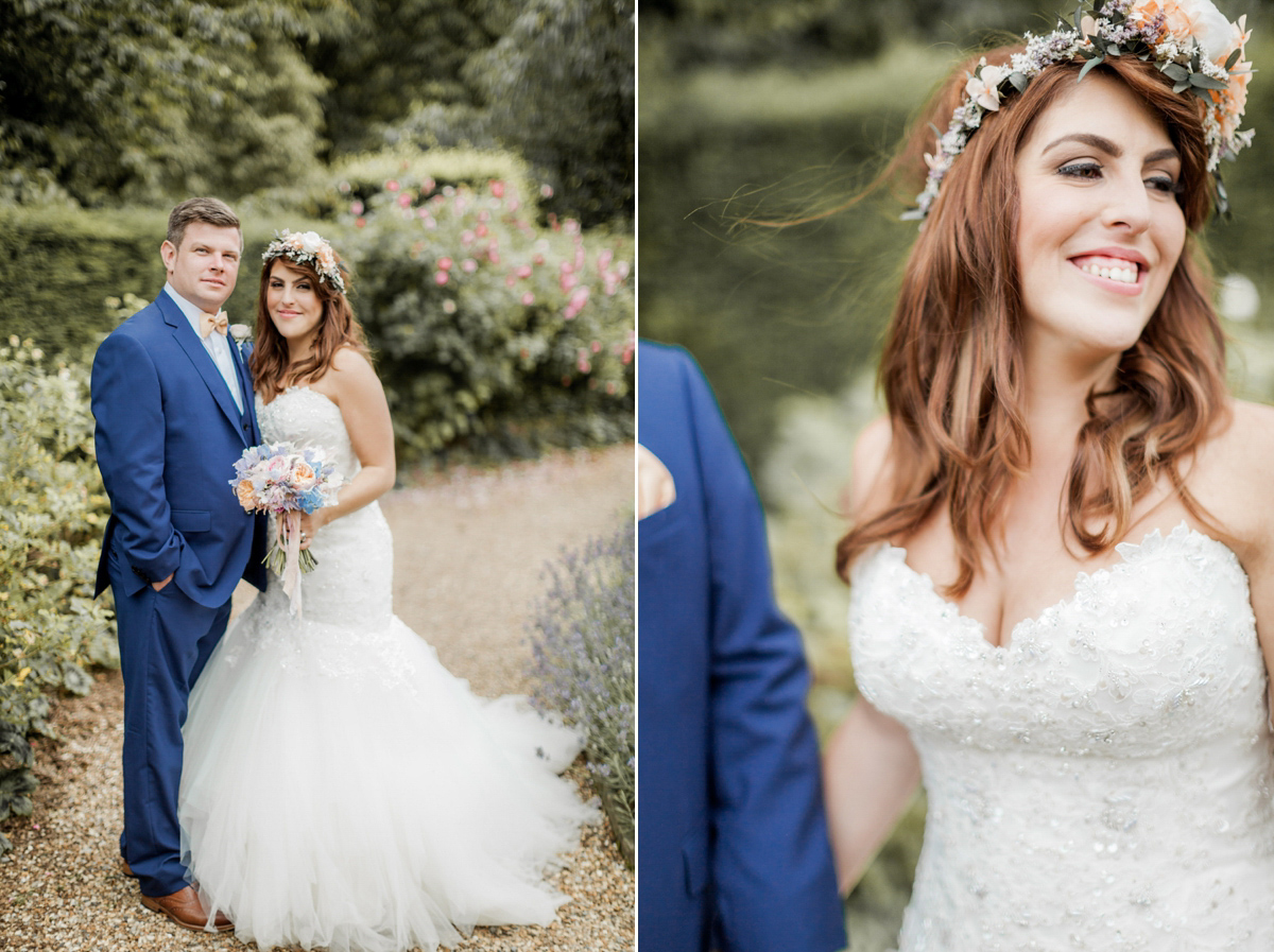 Maggie Sottero for a flower filled country garden wedding. Photography by Naomi Kenton.