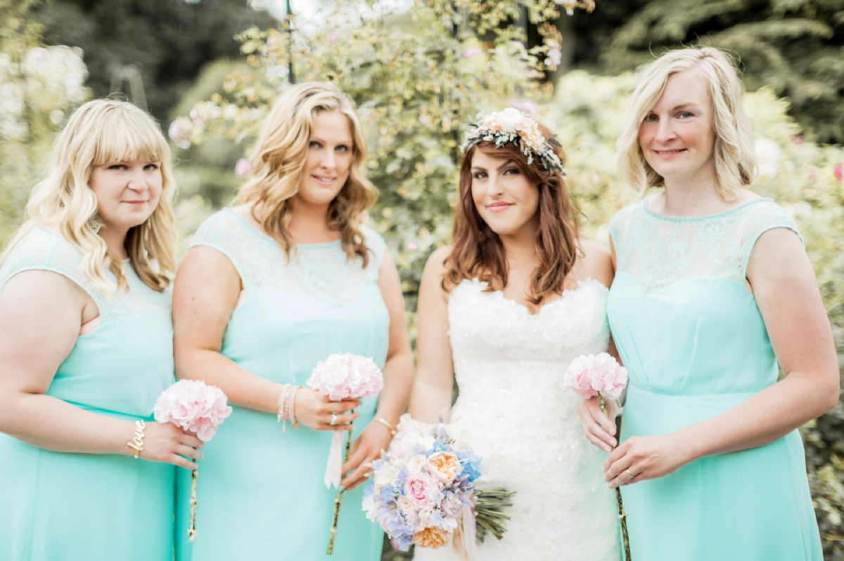 Maggie Sottero for a flower filled country garden wedding. Photography by Naomi Kenton.