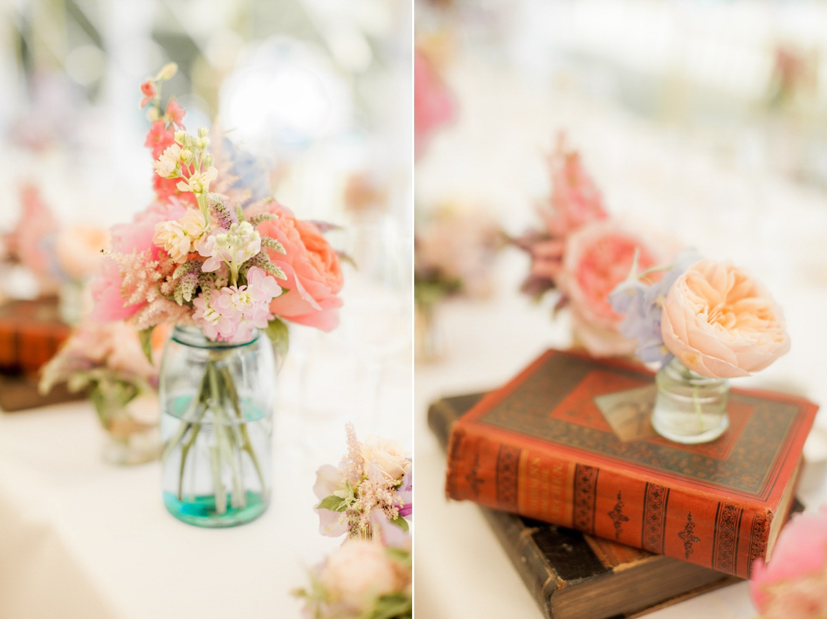 Maggie Sottero for a flower filled country garden wedding. Photography by Naomi Kenton.