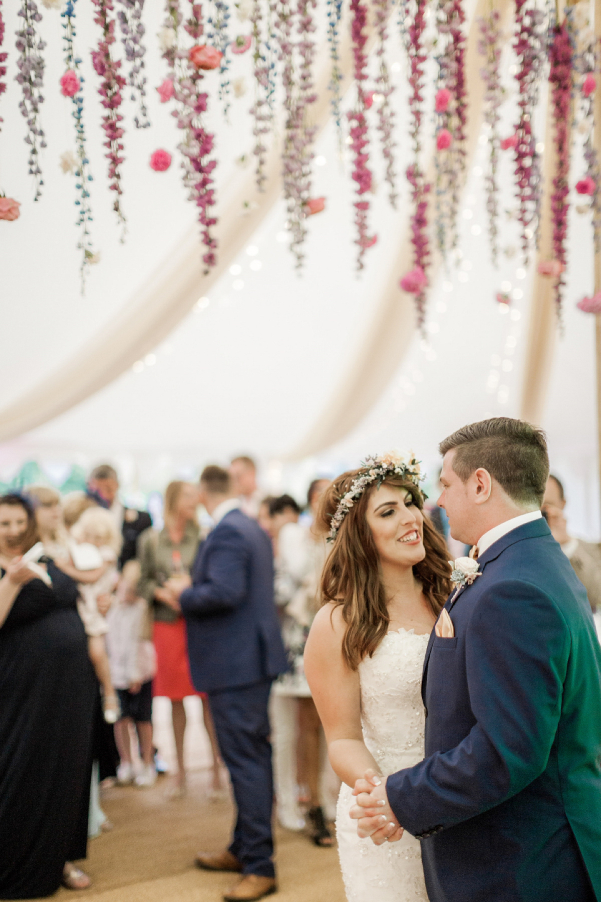 Maggie Sottero for a flower filled country garden wedding. Photography by Naomi Kenton.